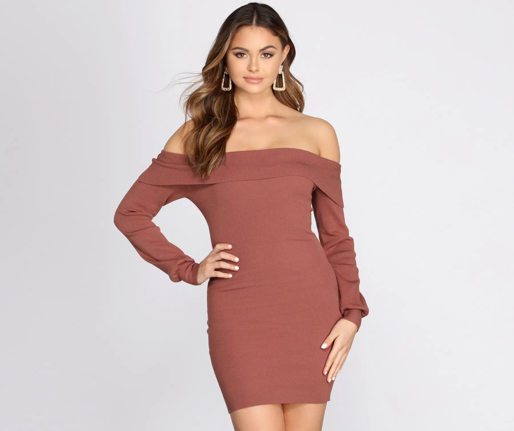 Prairie DressFeelin' Sweet Off Shoulder Sweater Dress