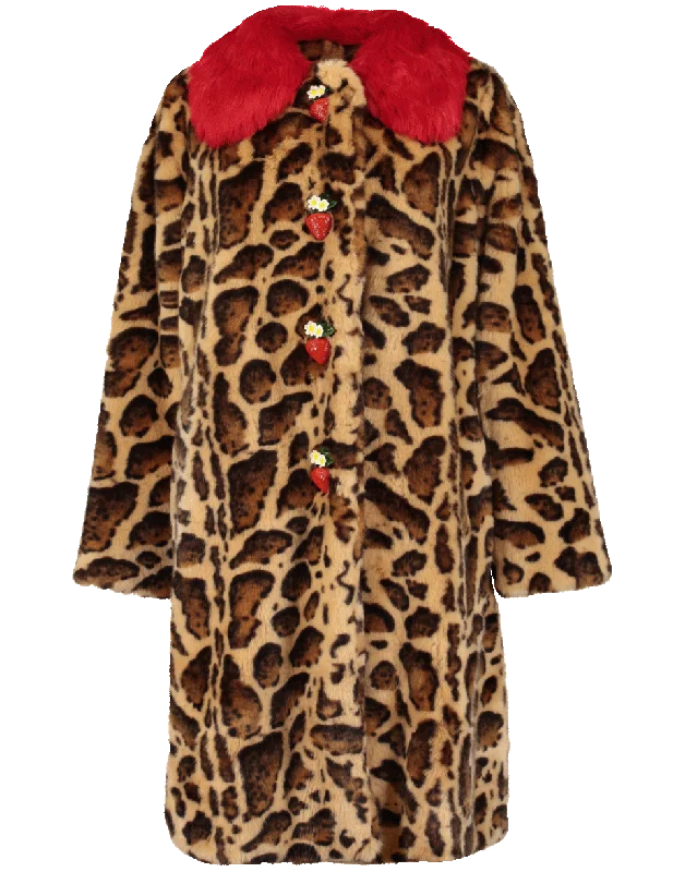 Leopard Faux Fur Coat