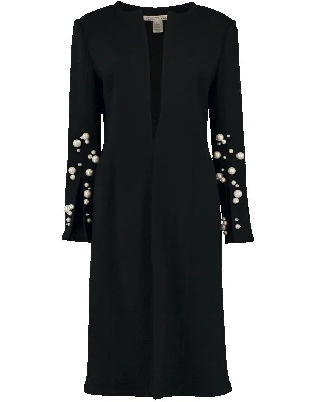 Split Sleeve Pearl Coat