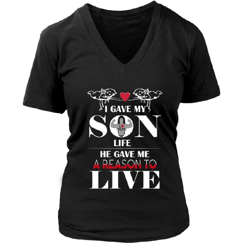 "A Reason To Live" Shirt V-Neck| Mom's T shirts| Mother's Day Gift (8 colors)