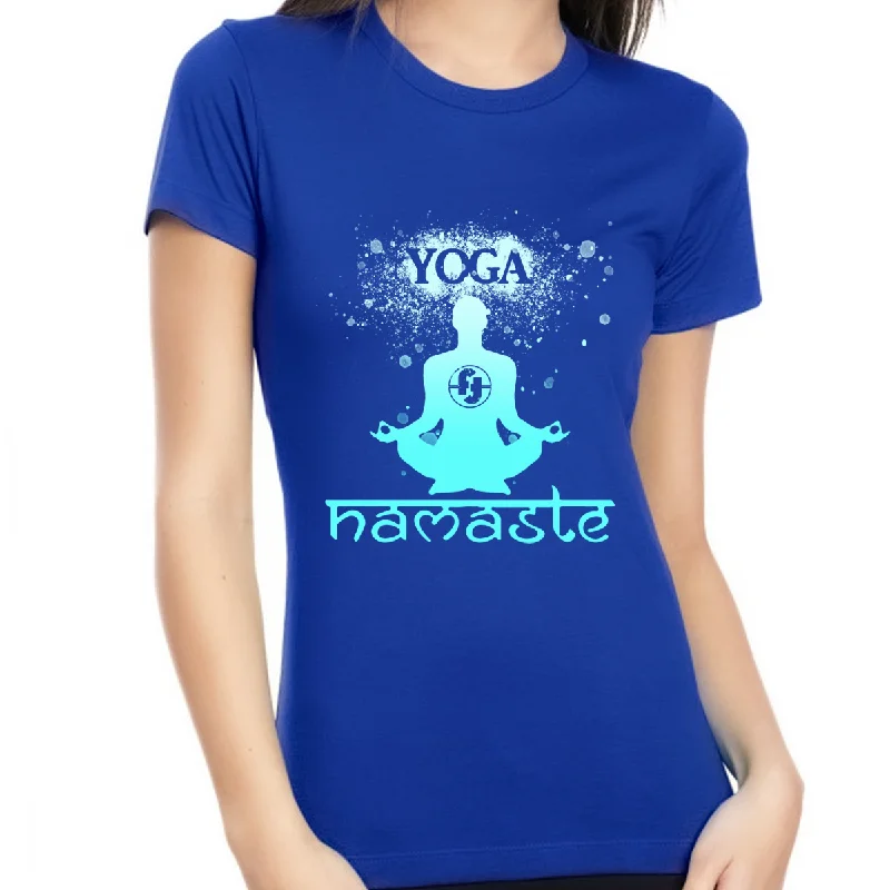 Yoga Tops for Women - Premium Yoga Shirts for Women Vintage Namaste Yoga Shirt Mantra Hot Yoga Shirt