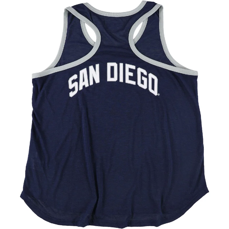 G-III Sports Womens San Diego Padres Logo Racerback Tank Top, Blue, Large