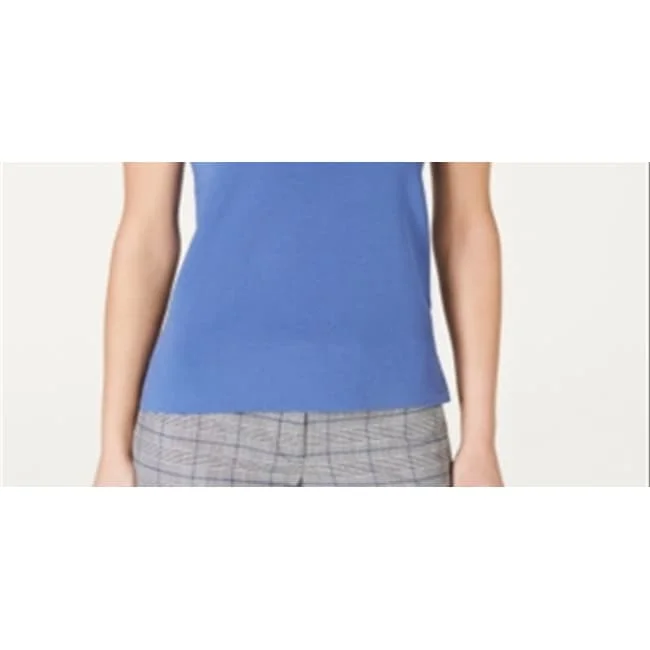 Anne Klein Women's V Neck Top Blue Size X-Small