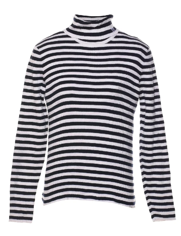 Ralph Lauren Striped Turtleneck Jumper - M