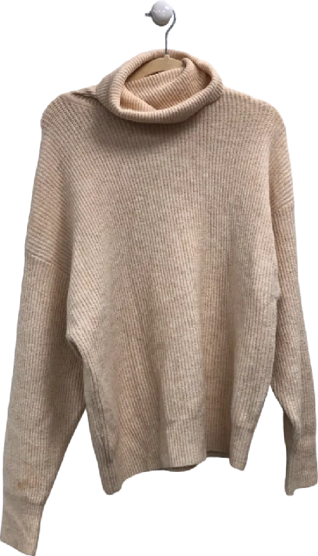 River Island Beige Turtleneck Jumper UK S