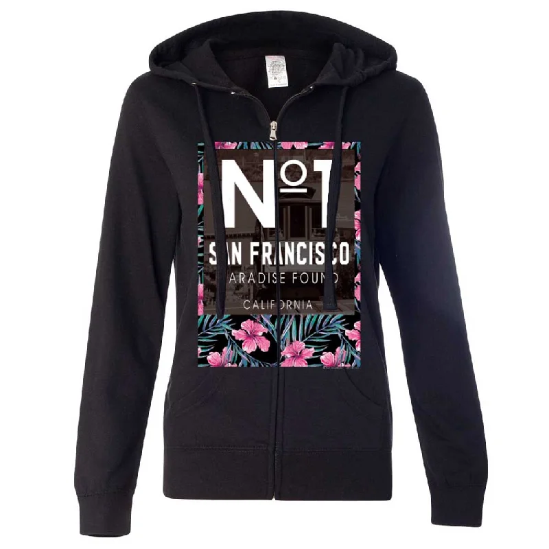 San Francisco No. 1 Paradise Found California Ladies Fitted Zip-Up Hoodie