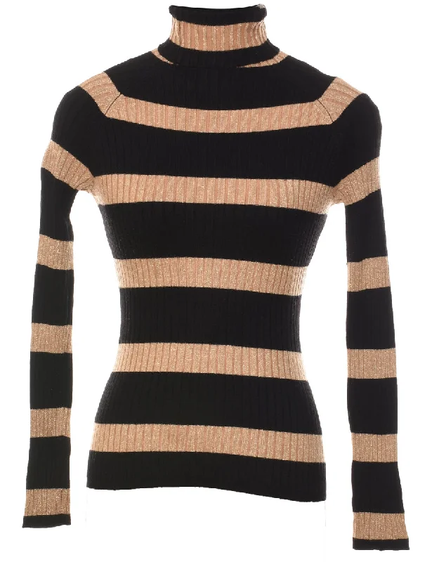 Striped Turtleneck Jumper - S