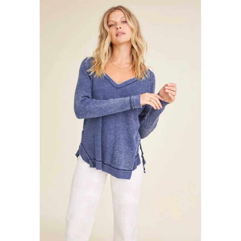 Tanner Burnout Thermal V-Neck