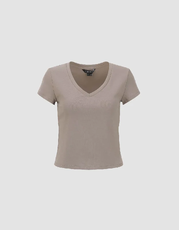 V-Neck Skinny T-Shirt