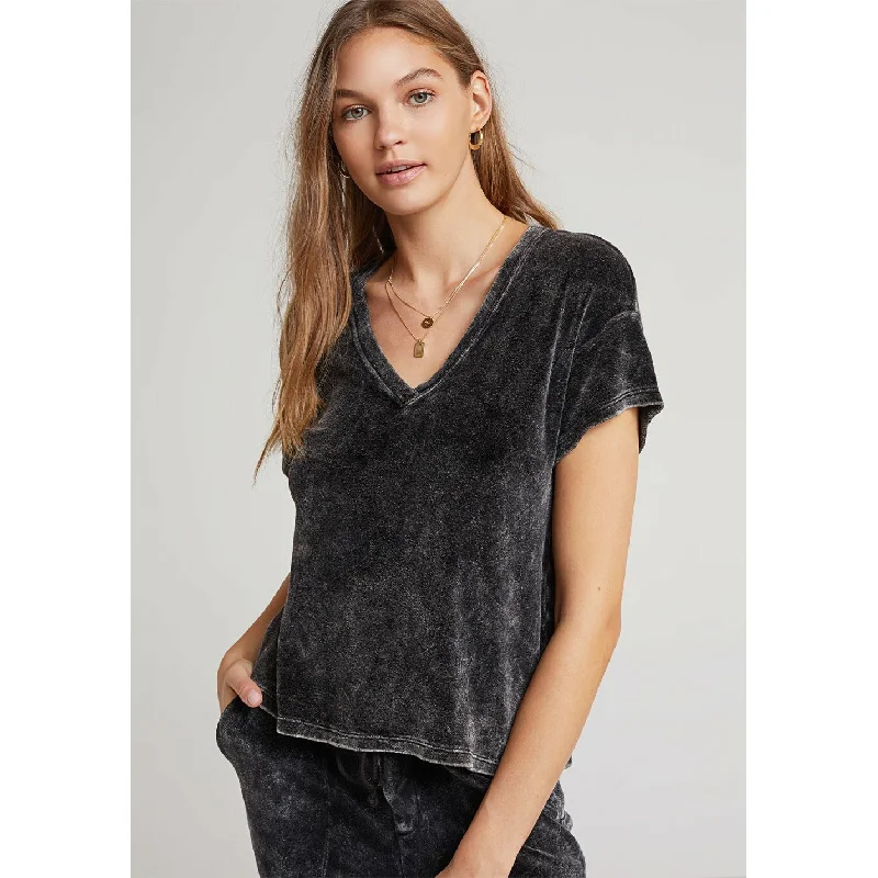 Velour V-Neck Tee