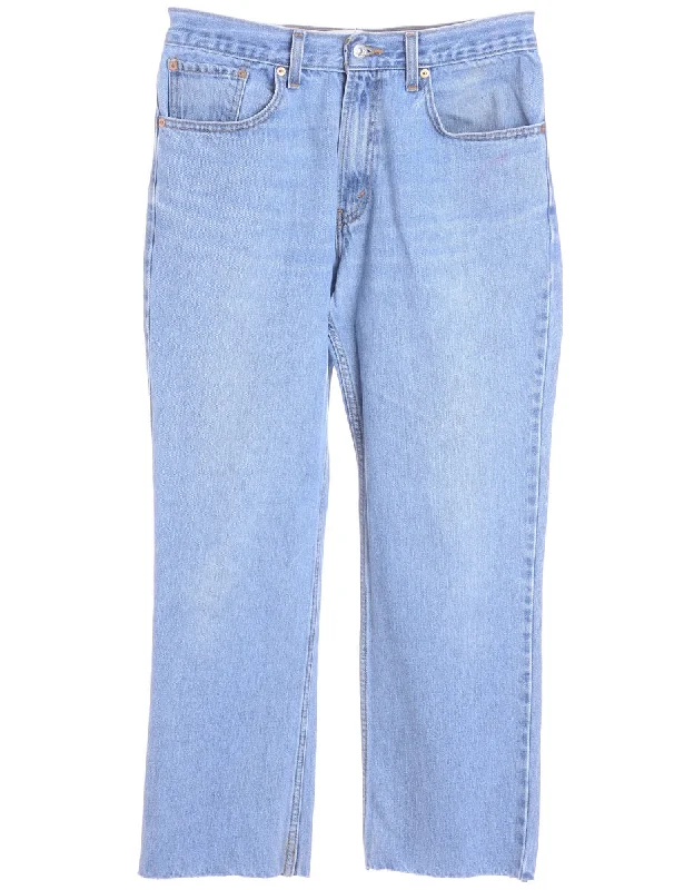 Label Tapered Cropped Jeans