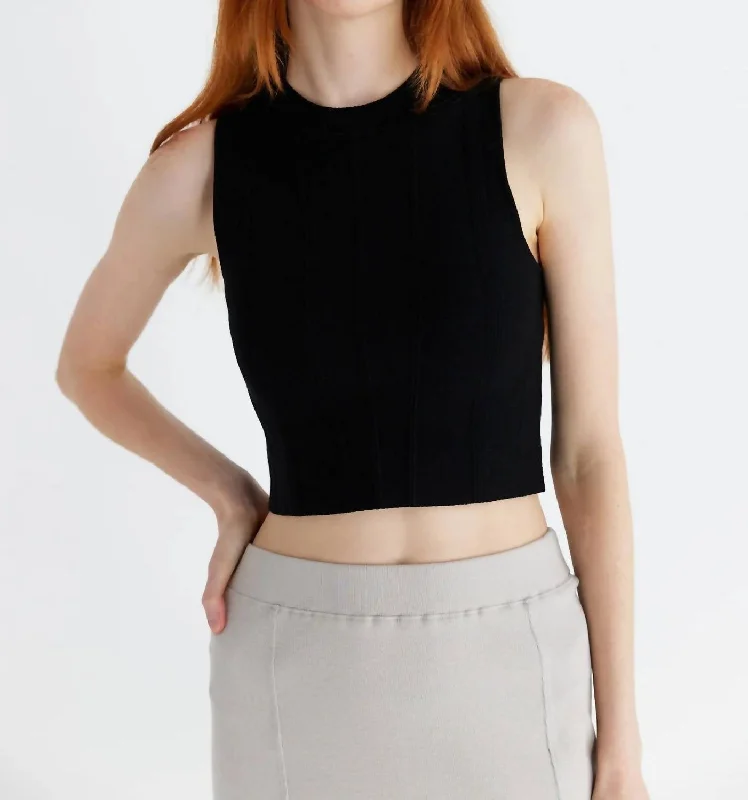 The Farrah Crop Top In Black