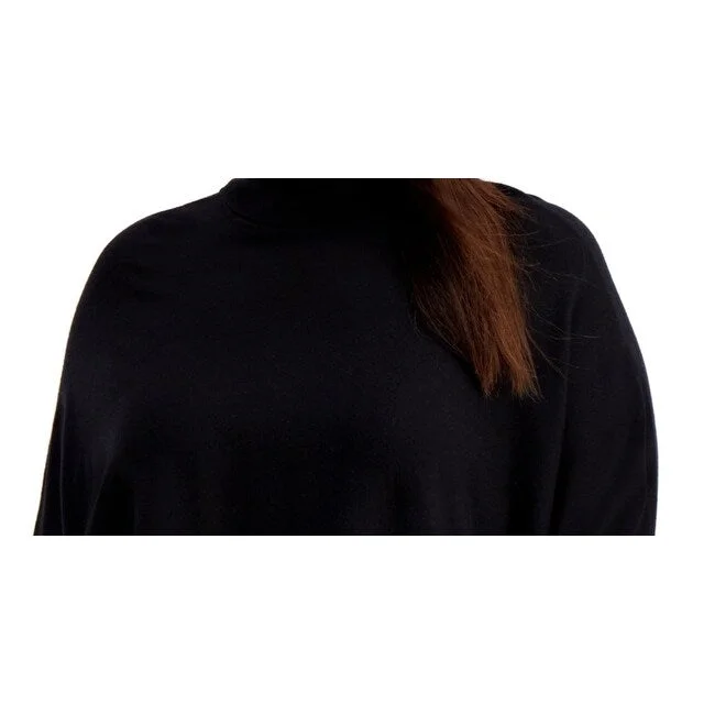 Alfani Women's Drop Shoulder Turtleneck Sweater Black Size 2X